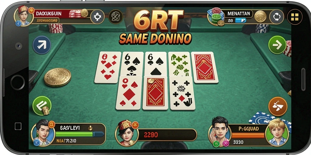 Gameplay seru dengan papan Domino yang menarik di 6RT.