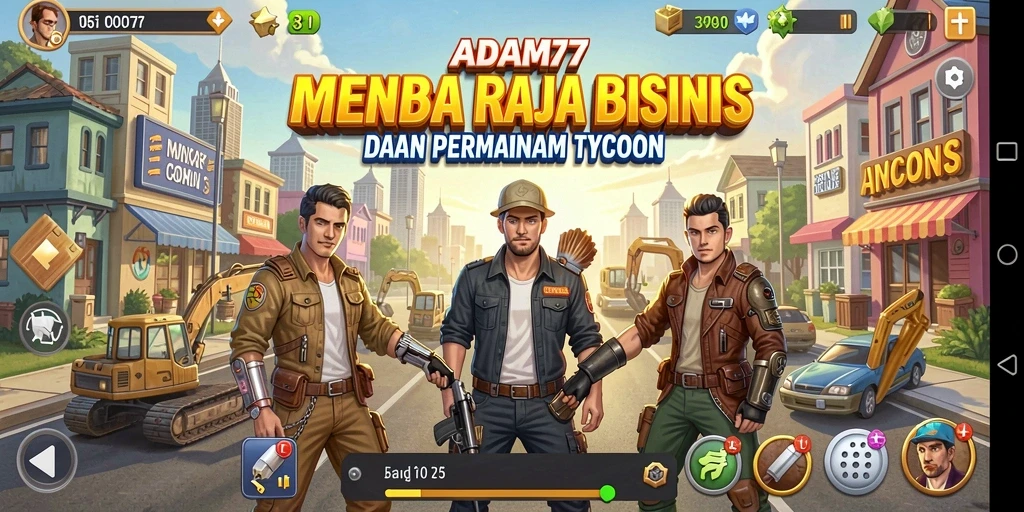 Tampilan gameplay ADAM77 yang menegangkan dan penuh strategi Tycoon.