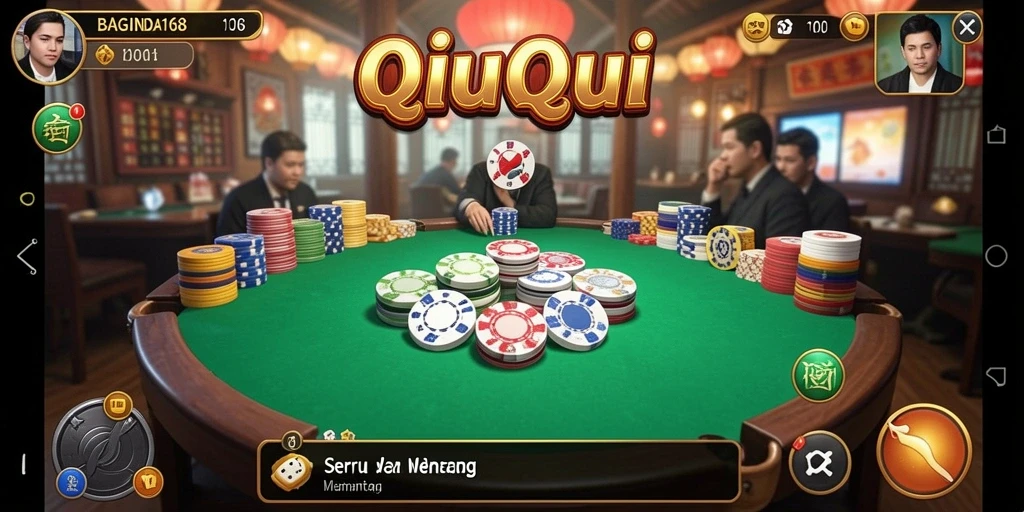 Screenshot gameplay QiuQiu di BAGINDA168 yang menegangkan.