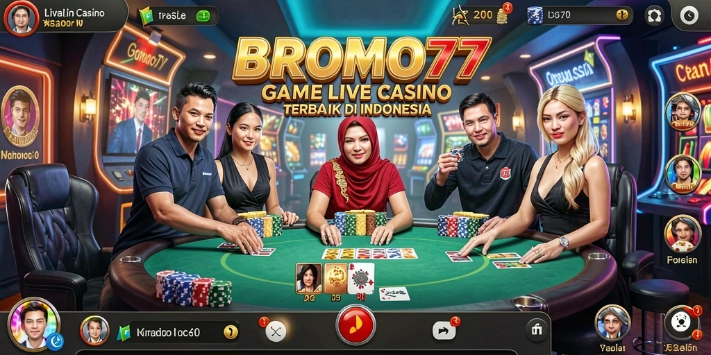 Tampilan menarik dari gameplay Live Casino BROMO77.