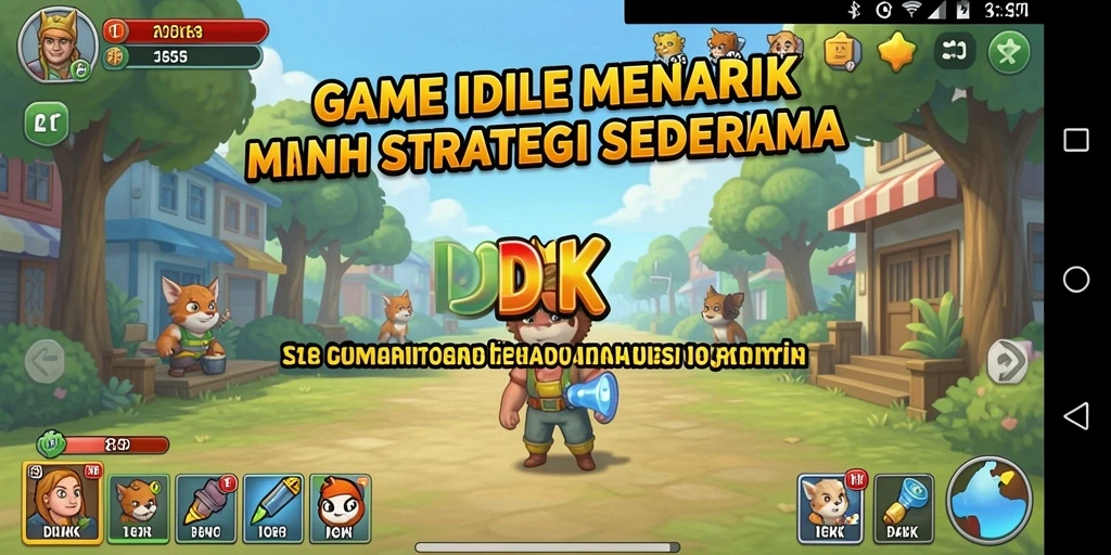Screenshot gameplay <strong>DKK</strong> menampilkan karakter dalam mode Idle yang aktif.