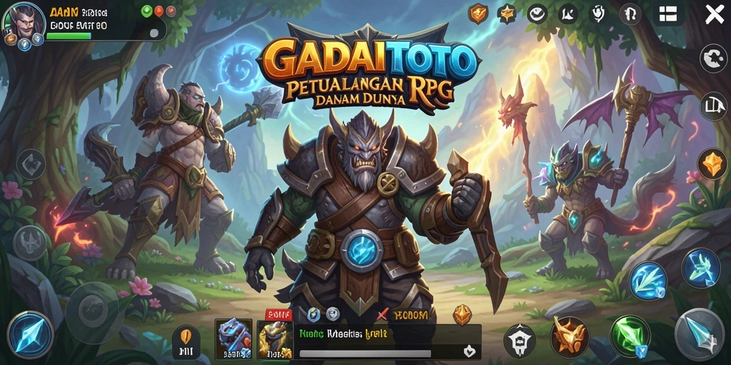 Gameplay GADAITOTO yang menampilkan aksi RPG yang mendebarkan.