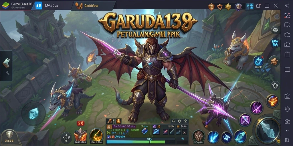Tangkapan layar gameplay GARUDA138 menampilkan aksi epik dalam pertempuran.