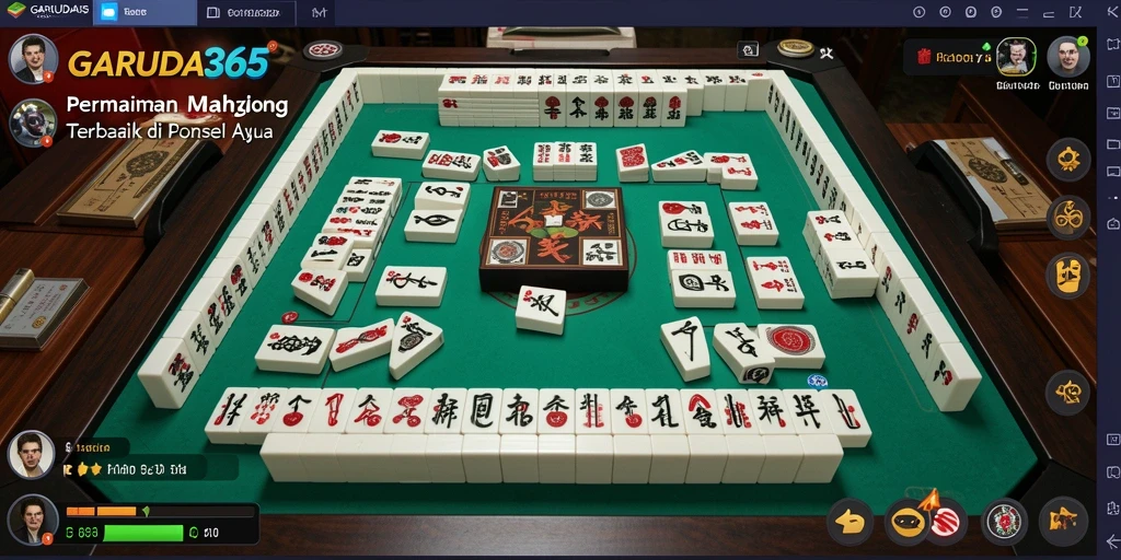 Tampilan screenshot GARUDA365 dengan aksi permainan Mahjong yang seru.