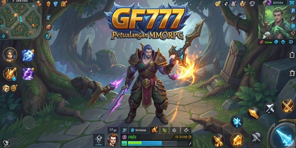 Tampilan gameplay mendebarkan dari GF777 dalam dunia MMORPG.