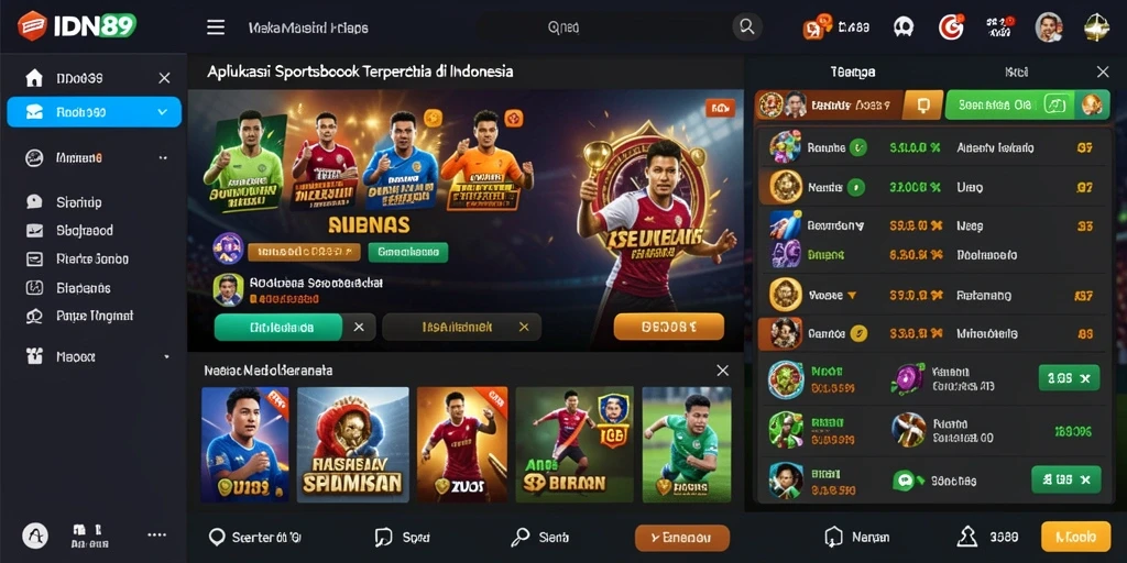 Tampilan gameplay Sportsbook yang menarik dan interaktif.