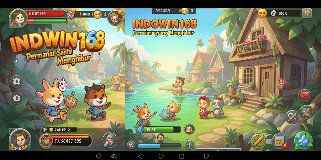 Screenshot gameplay INDOWIN168 menampilkan suasana permainan santai.