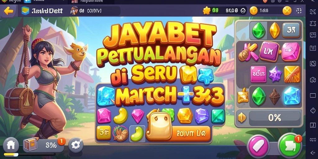 Tampilan gameplay JAYABET yang seru dengan kombinasi warna-warni.