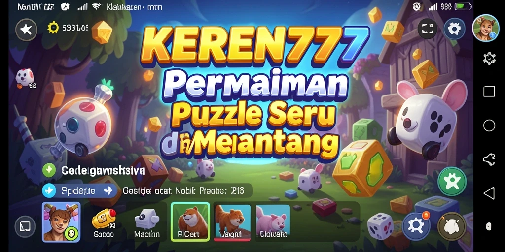 Tampilan gameplay KEREN777 dengan berbagai teka-teki menantang.