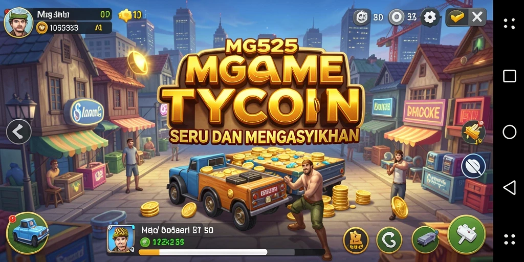 Tampilan gameplay MG525 yang penuh strategi Tycoon.