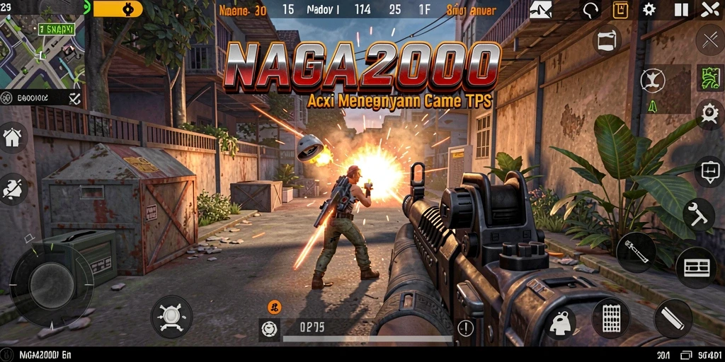Tampilan menarik gameplay NAGA2000 dalam aksi TPS.