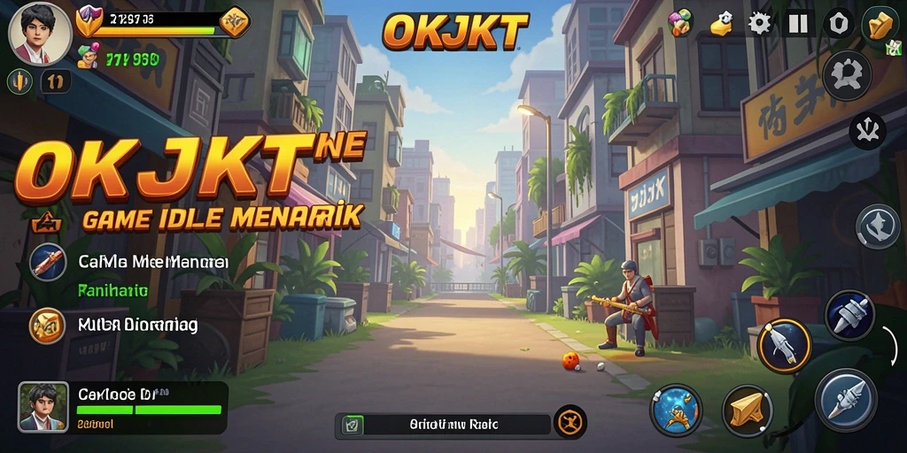 Tampilan gameplay OKJKT yang menggambarkan keseruan permainan Idle.