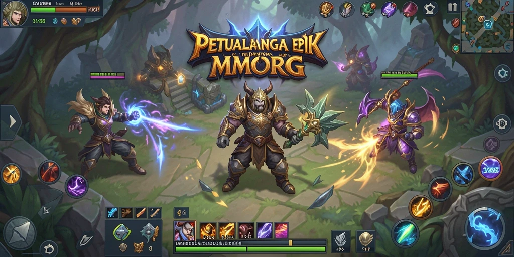 Tampilan gameplay OVO88 yang memukau dalam petualangan MMORPG.