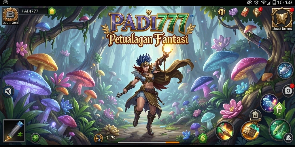 Gameplay petualangan epik dalam PADI777 yang penuh warna.