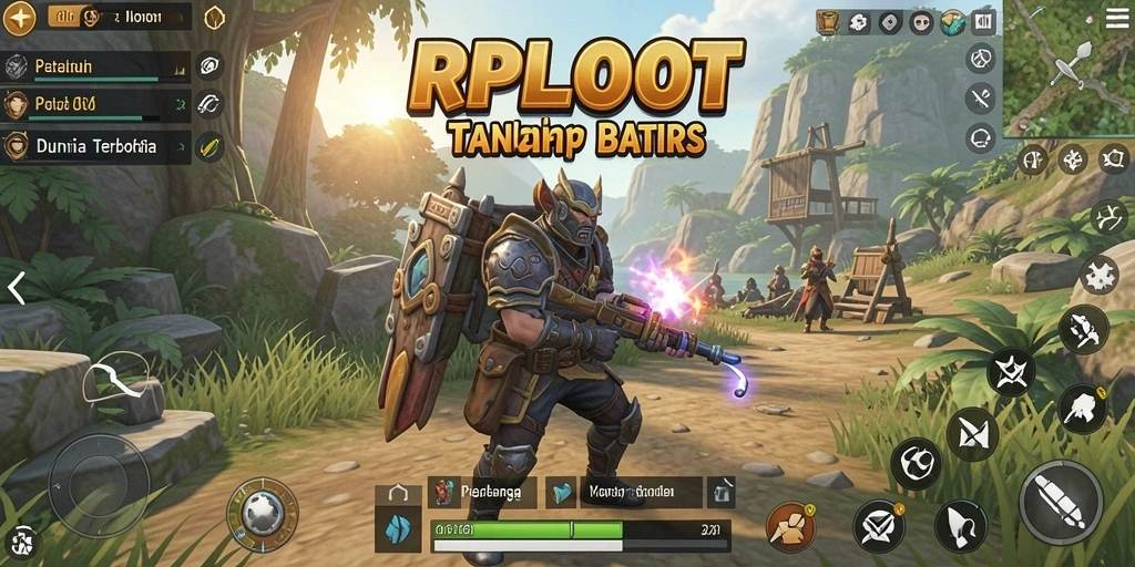 Tampilan gameplay RPLOOT yang menakjubkan dalam dunia terbuka.