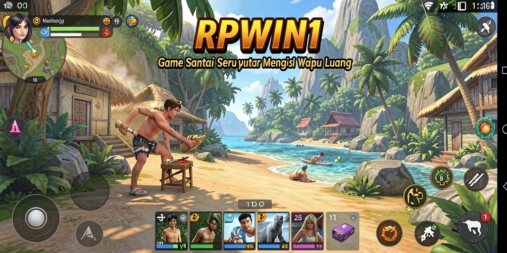 Tangkapan layar gameplay RPWIN1 yang penuh warna dan interaktif.