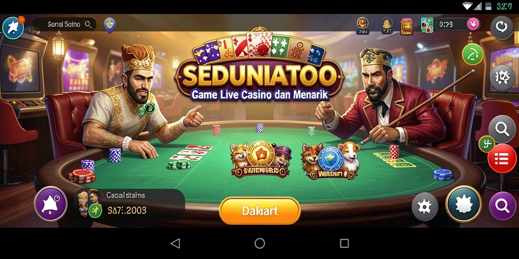 Tampilan gameplay seru di SEDUNIATOTO dengan dealer langsung.