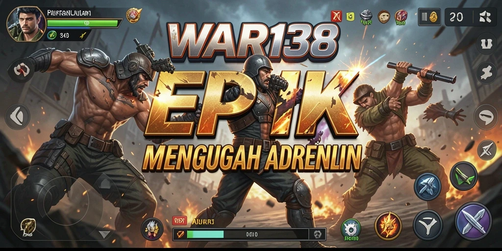 Tampilan gameplay <strong>WAR138</strong> yang menegangkan dan penuh aksi pertarungan.