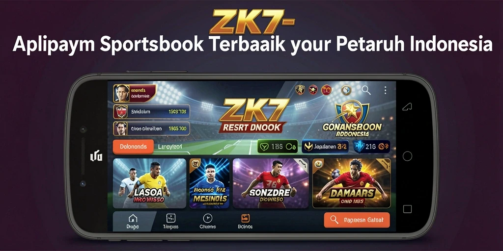 Tampilan utama ZK7 menampilkan berbagai opsi taruhan olahraga secara menarik.